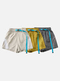 DAXUEN Relaxed-fit shorts with ruched waistband and webbing belt