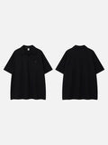 DAXUEN Short-sleeved polo shirt in light grey melange and black