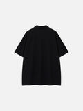 DAXUEN Short-sleeved polo shirt in light grey melange and black