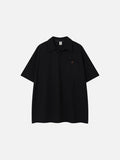 DAXUEN Short-sleeved polo shirt in light grey melange and black