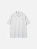 DAXUEN Short-sleeved polo shirt in light grey melange and black