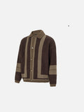 DAXUEN Relaxed-fit striped knit cardigan — model photo