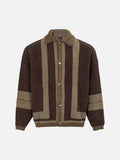 DAXUEN Relaxed-fit striped knit cardigan