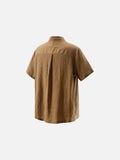 DAXUEN Textured short-sleeved button-up shirt