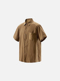 DAXUEN Textured short-sleeved button-up shirt