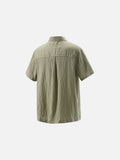 DAXUEN Textured short-sleeved button-up shirt
