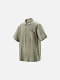 DAXUEN Textured short-sleeved button-up shirt