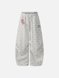 DAXUEN Wide-leg sweatpants with playful prints and embroidery