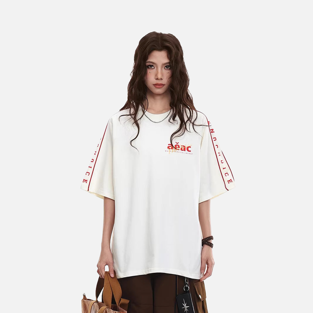 DAXUEN Graphic oversized t-shirt with raglan sleeves