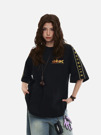 DAXUEN Graphic oversized t-shirt with raglan sleeves