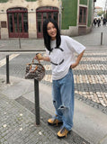 DAXUEN CHOIZE graphic oversized t-shirt — model photo