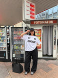 DAXUEN CHOIZE graphic oversized t-shirt — model photo