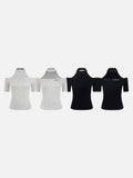 Women's slim-fit choker cut-out top
