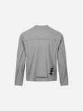 DAXUEN grey waffle knit chunky-letter graphic Henley