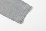 DAXUEN grey waffle knit chunky-letter graphic Henley