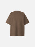 DAXUEN washed black city skyline graphic oversized T-shirt