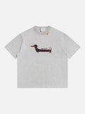 Stylized Dachshund Graphic T-Shirt