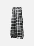 DAXUEN black and white plaid wide-leg trousers