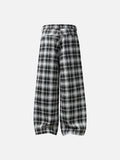 DAXUEN black and white plaid wide-leg trousers