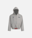 DAXUEN Distressed zip-up hooded sweatshirt