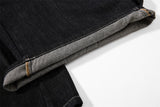 DAXUEN dark blue oversized claw mark distressed denim pants
