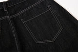 DAXUEN dark blue oversized claw mark distressed denim pants