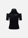 Cold-shoulder slim fit women's top