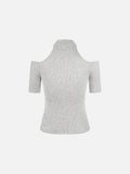 Cold-shoulder slim fit women's top