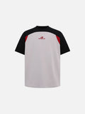 DAXUEN Color-blocked short-sleeve crewneck T-shirt