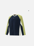 DAXUEN Color block long sleeve t-shirt with raglan sleeves — model photo