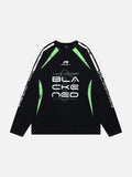DAXUEN Color block long sleeve top with graphics