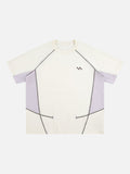 DAXUEN Color blocked short-sleeved t-shirt with contrast stitching