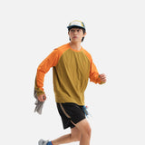 DAXUEN color-blocked long sleeve crew neck top