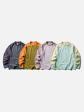 DAXUEN color-blocked long sleeve crew neck top