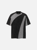 DAXUEN Oversized color-blocked t-shirt with contrasting panels