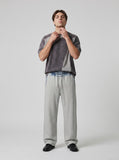 DAXUEN Oversized color-blocked t-shirt with contrasting panels — model photo