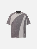 DAXUEN Oversized color-blocked t-shirt with contrasting panels
