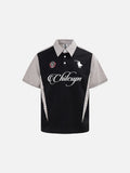 DAXUEN Color-blocked short-sleeved polo shirt