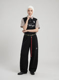DAXUEN Color-blocked short-sleeved polo shirt — model photo