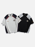 DAXUEN color-blocked t-shirt with shield patch