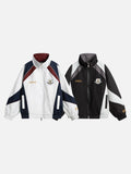 DAXUEN color-blocked track jacket with crest logo