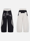 DAXUEN Color-blocked wide-leg track pants