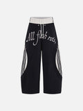 DAXUEN Color-blocked wide-leg track pants