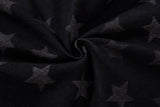 DAXUEN black and dark grey color-blocked wide-leg trousers