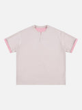 DAXUEN Color Contrast V-Neck T-Shirt