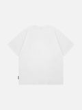 DAXUEN Embroidered short-sleeved t-shirt with colorful buttons