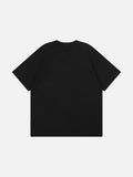 DAXUEN Embroidered short-sleeved t-shirt with colorful buttons