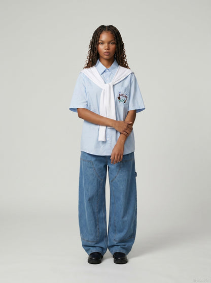DAXUEN Color Splash Button-Up Shirt | DAXUEN — model photo