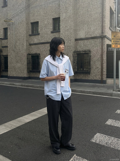 DAXUEN Color Splash Button-Up Shirt | DAXUEN — model photo