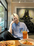 DAXUEN Colorful Plaid Button-Up Shirt by DAXUEN - Casual Style — model photo